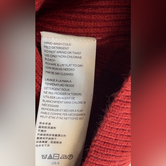 Free People Bold Red Turtleneck Sweater - Picture 6 of 8